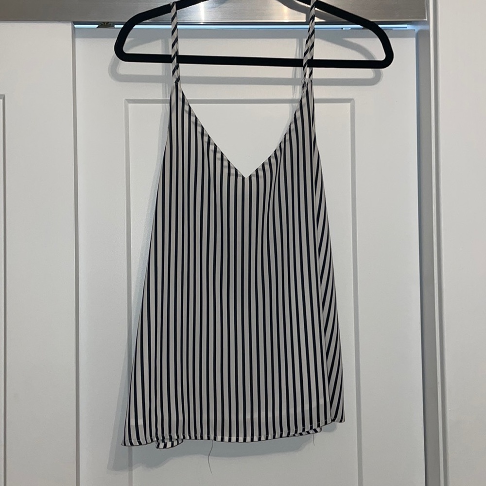 Stripe Chiffon Tank